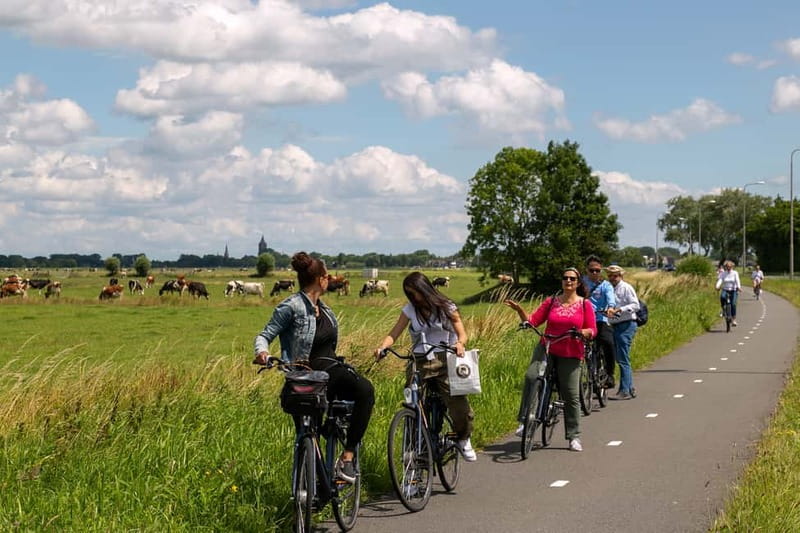 Amsterdam: Windmill, Cheese, and Countryside E-Bike Tour - The Ferry Start: A’DAM Tower and Eye Museum Views
