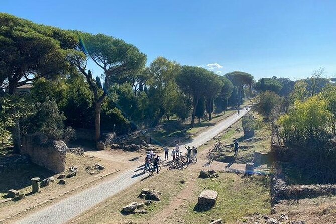 Appian Way E-bike Tour with Gourmet Picnic and Catacombs - Cecilia Metella, Castrum Caetani, and a Water Break With Big Views