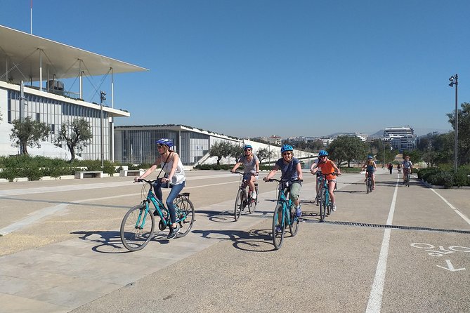 Athens City and Sea bike tour - National Library and the Return Line: Green Rooftops and Acropolis Views