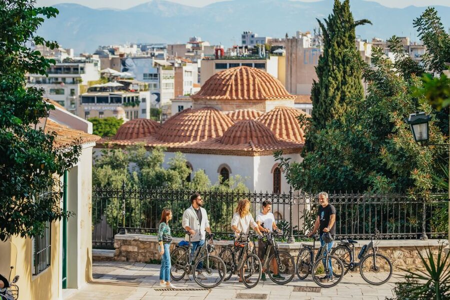 Athens: Old Town Highlights Guided E-Bike Tour - Filopappou Hill for views, then Monastiraki photo stops