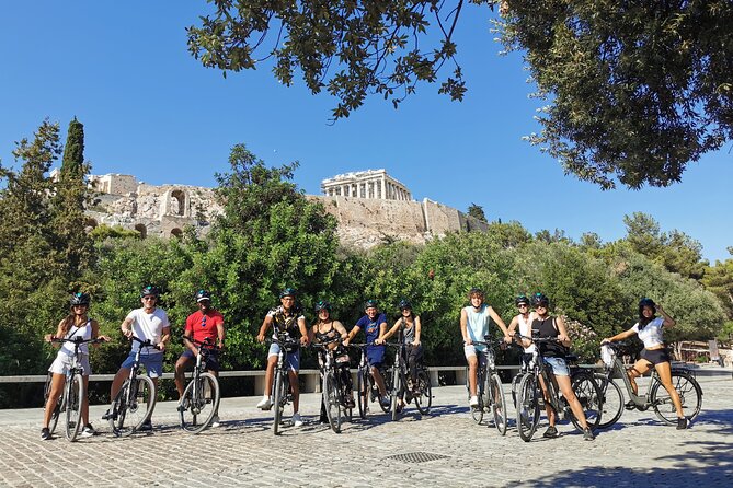 Athens Scenic Bike Tour with an Electric or a Regular Bike - Temple of Hephaestus and the Acropolis viewpoint: seeing the big triangle of sights