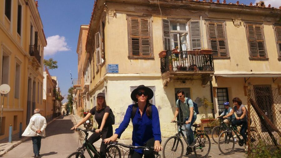 Athens: Sunset Bike Tour - Zappeion District, Panathenaic Stadium, and a ceremonial stop