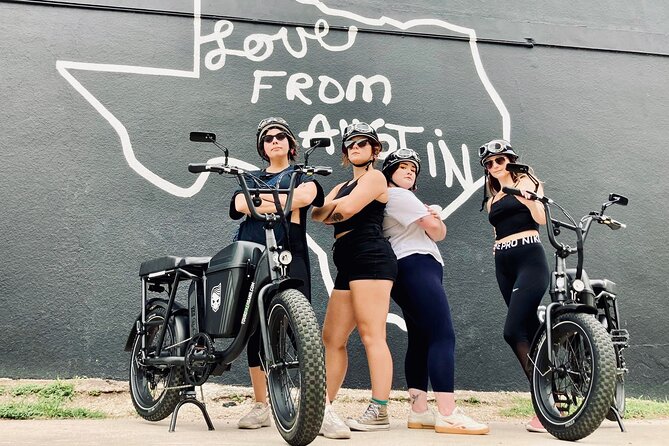 Austin Biker Gang E-Bike Tour - Downtown icons: Driskill and the 500-year-old Treaty Oak