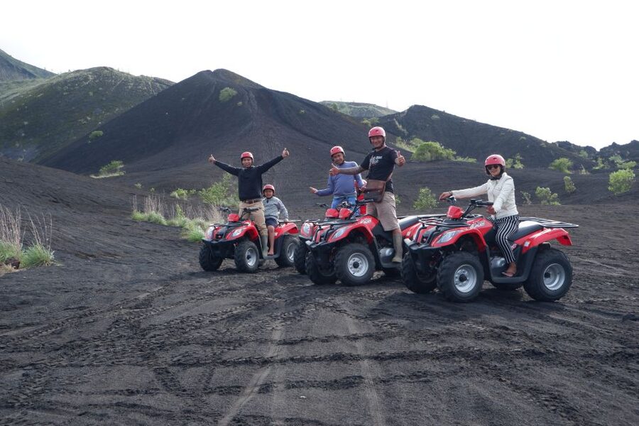Bali: Mount Batur Quad Bike Tour and Natural Hot Springs - Safety Briefing + Semi-Automatic Quads (Beginner Friendly)