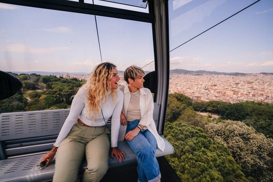 Barcelona: E-Bike Tour with Montjuic Cable Car & Boat Ride - Montjuïc Castle and cable car panoramas: the air view that makes it worth it