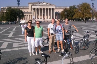 Budapest Highlights Bike Tour - Szabadsag ter and the Soviet Monument: how to read a square