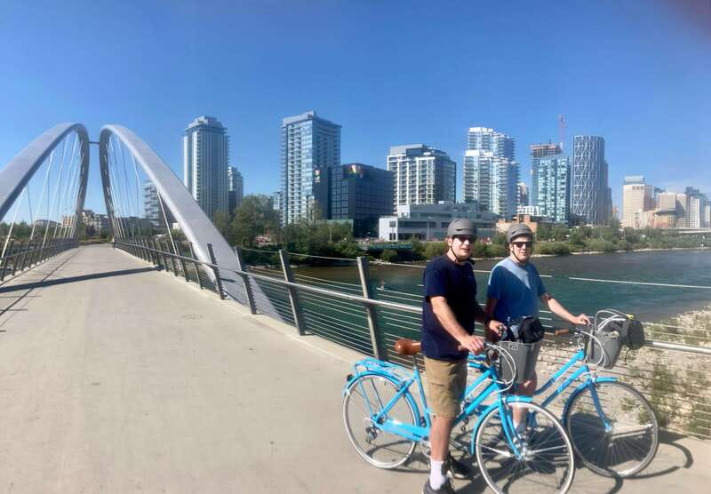 Calgary: City Bike Tour, Highlights and Bow River - Peace Bridge, extra photo moments, and the Stampede Grounds area