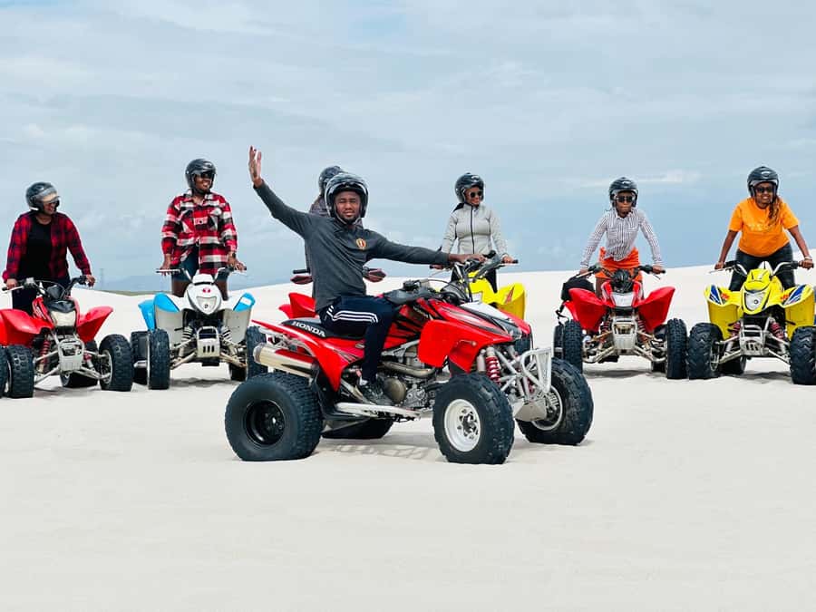 Cape Town Sand Dunes ATV Quad bike tour & PHOTOS - Safety Briefing and Getting Kitted: Helmet and Hair Net