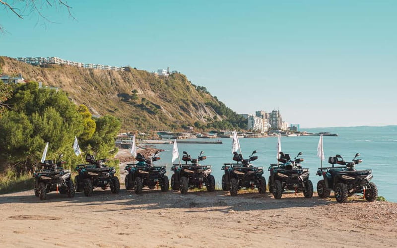Durres: Kallmi Guided ATV Quad Bike Tour with Helmet - Getting started at Smart Store Durres: quick prep, then off-road