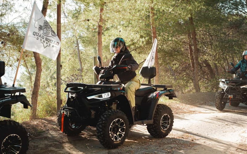 Durres: Kallmi Guided ATV Quad Bike Tour with Helmet - The ATVs, gear, and the solo vs. partner math