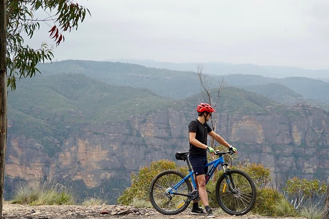 E-bike (electric) - Blue Mountains - Hanging Rock - SELF-GUIDED Hire Service - Riding the Blue Mountains fire trails toward Baltzer Lookout