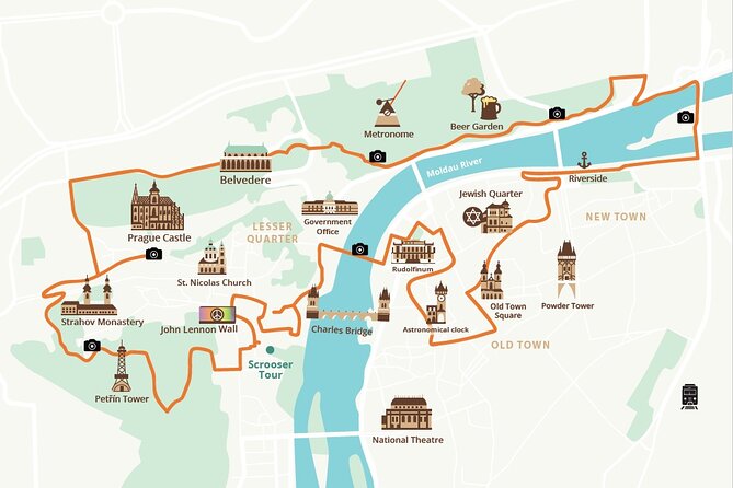 E-BIKE TOUR: 10 Must-See Landmarks & Viewpoints in Prague 1-8per. - Petrin and Strahov: A Quieter Reset Before Prague Castle