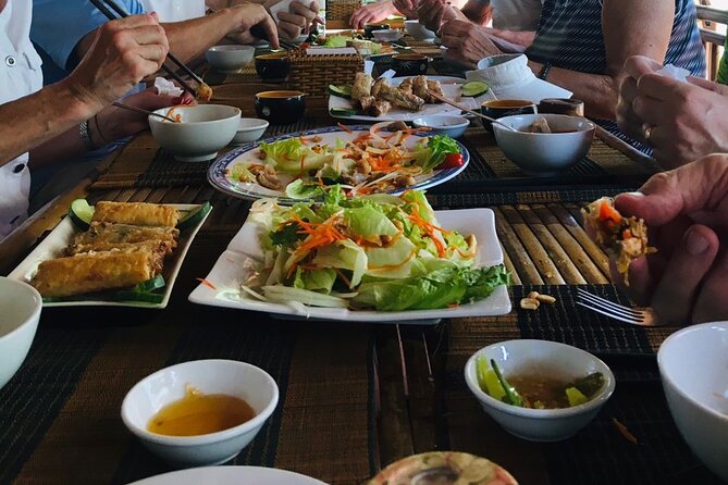 Eco Basket Boat By Bicycle and Vietnamese Set Menu - Cam Thanh eco-village area: bamboo basket boat time