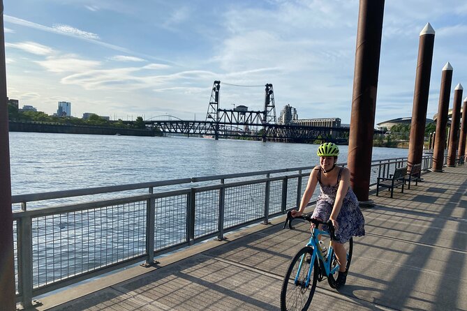 Essential Portland Oregon Bike and E-Bike Tour! - Crossing Tilikum Crossing for Willamette River Views and Volcano Hints