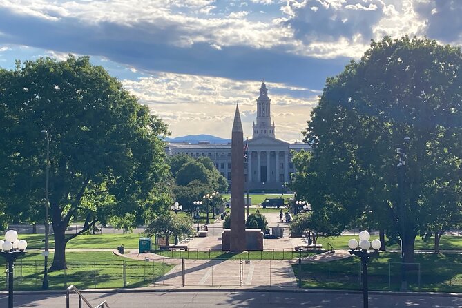 Explore Denver by E-bike Guided Tour - Colorado Convention Center and the blue bear photo moment