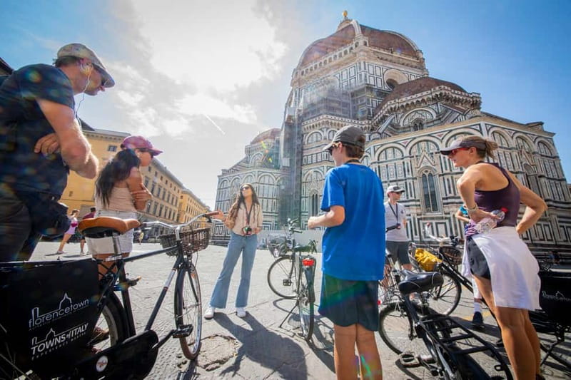 Florence: The Original City Bike Tour with a Guide - Stop-by-stop: Piazza della Repubblica, Piazza Strozzi, and the Duomo zone