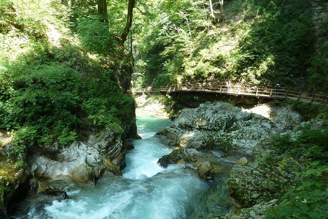 From Bled: Self-Guided E-Bike Tour to Vintgar Gorge - Walking Through Vintgar Gorge: Expect Stairs, Blue Water, and a Real One-Way Route