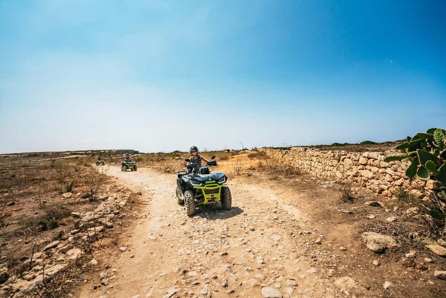 From Malta: Gozo Quad Bike Tour & Comino Boat Tour w/ Lunch - Għasri Valley and Xwejni Salt Pans: the “slow down” chapter