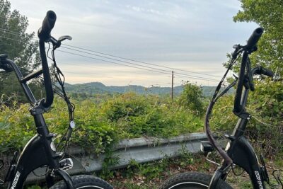 Guided Asheville E-bike Tour of River Arts, Mountains and Murals - Carrier Park Shelter: the meeting point with a past worth noting