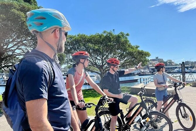 Guided Electric Bike Tour of Sydney with Bluetooth helmets - Meeting in Surry Hills: getting fitted fast and starting on the right foot