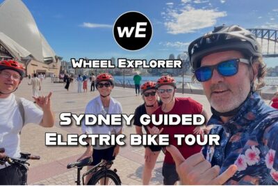 Guided Electric Bike Tour of Sydney with Bluetooth helmets - Cockle Bay Wharfs and the theatre district stops you can actually enjoy