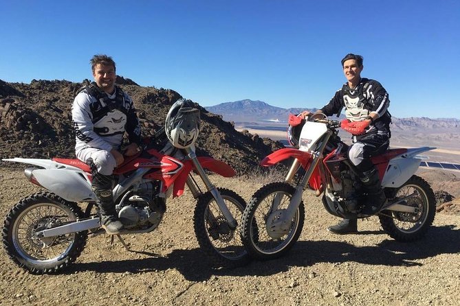 Hidden Valley and Primm Extreme Dirt Bike Tour from Las Vegas - McCullough Mountain Range: rocky terrain and the payoff view