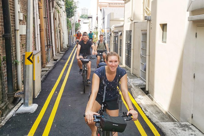 Historical Singapore Bike Tour on Full-Sized Bicycles - Downtown business energy and hawker culture: Lau Pa Sat in the mix