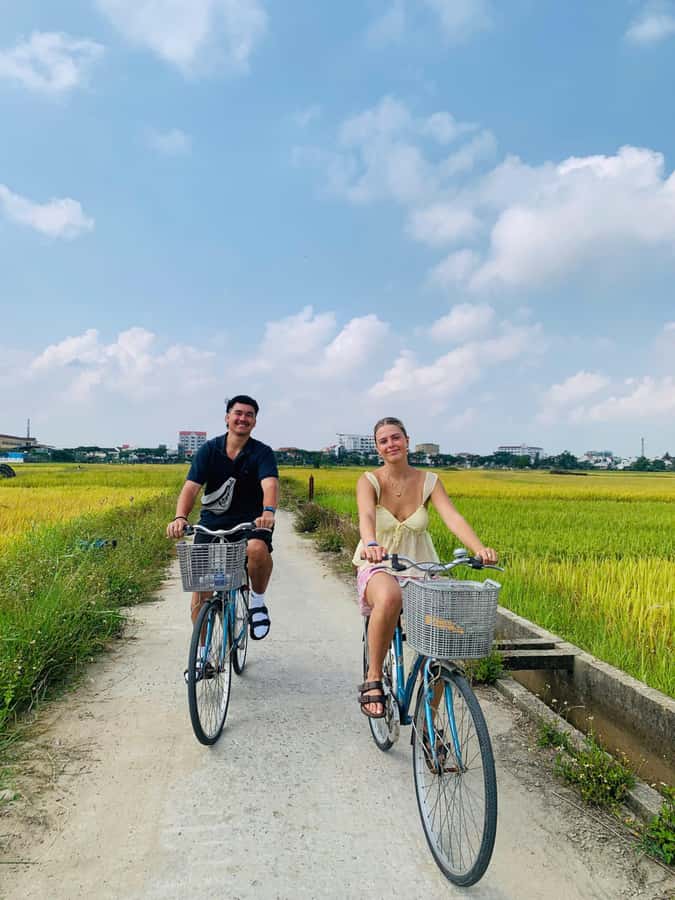 Hoi An: Bike Tour with Buffalo Riding & Lantern-Making Class - From IVEGAN Supershop to the countryside: how the day starts
