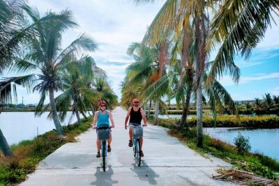 Hoi An countryside cycling tour - Pedaling past shrimp farms, rice fields, and water buffalo
