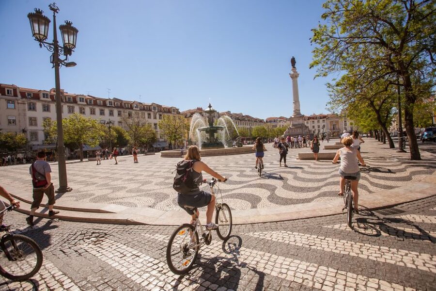 Lisbon Bike Tour: Downhill Downtown Lisbon to Belém - Doca de Santo Amaro and the river air: where the photos start getting easier