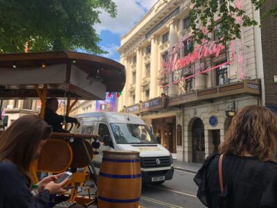 London: Piccadilly and Soho Beer Bike Tour - The 15-person bike setup: hosts, music, and the photo advantage