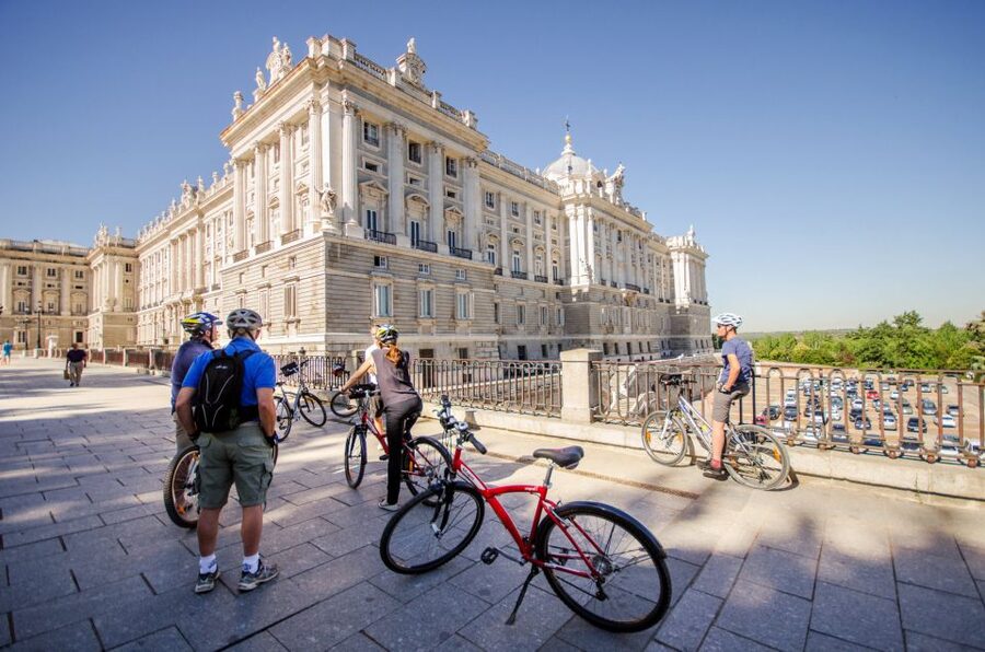 Madrid City Guided Bike/E-Bike Tour for Small Groups - Plaza de España meet-up: get sorted quickly, then ride