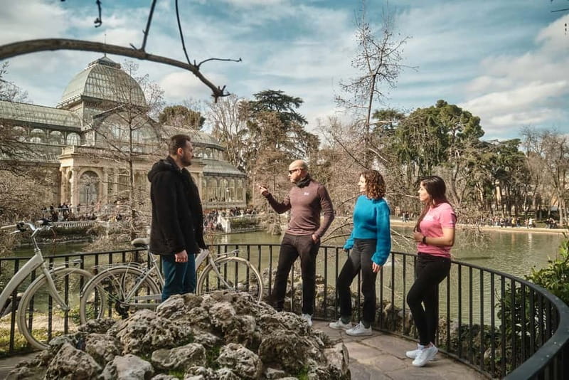 Madrid: Highlights Guided Vintage Bike Tour and Tapas Option - Plaza Mayor and Casa de Cervantes: where Madrid does public theatre