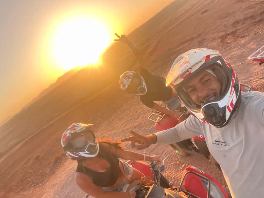 Marrakech: Palm Grove and Jbilat Desert Quad Bike Tour - The tea stop and photo moments that break up the ride