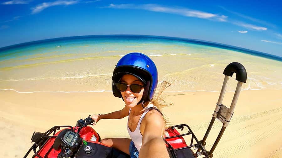 Moreton Island: Tangalooma Day Trip with ATV Quad Bike Tour - Ferry Crossing: Comfortable Out, Cautious Back