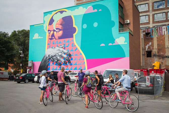 Non Touristy Pink Bike Tour by Spade & Palacio - Leonard Cohen Mural: Street Art With a Story (Not Just a Wall)