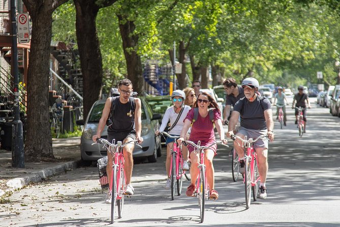 Non Touristy Pink Bike Tour by Spade & Palacio - Quartier des Spectacles and Jazz-Festival Spaces