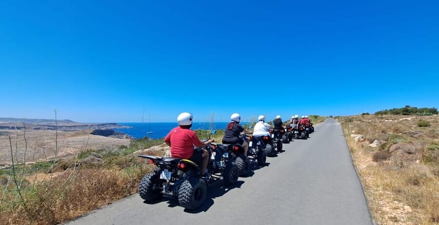 North Malta: Quad Bike Tour with Scenic Land, Sea & Swimming - First stops around Mellieha: Selmun and Fort Campbell viewpoints