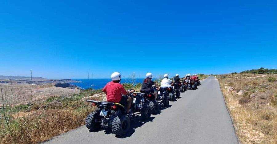 North Malta: Quad Bike Tour with Scenic Land, Sea & Swimming - White Tower Bay, a chapel stop, and cliff-edge viewpoints