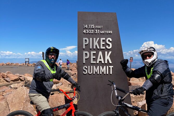 Pikes Peak Summit Downhill Bike Tour - First big moment: Pikes Peak and America’s Mountain