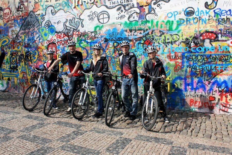 Prague: Bike or E-Bike City Tour with A Local Guide - Petřín Park and the John Lennon Wall: classic Prague energy