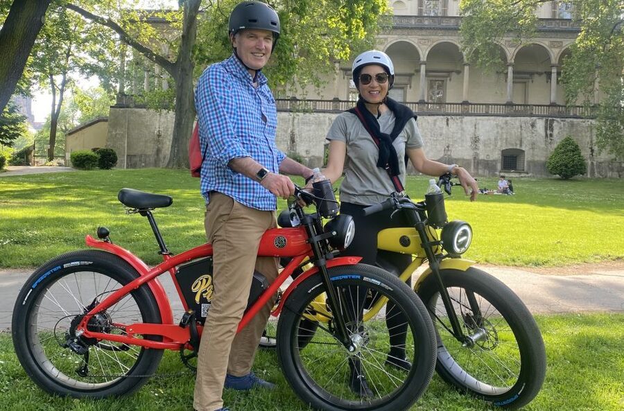 Prague: Grand City Tour on Fat e-Bike - John Lennon Wall: free time, markers, and a small souvenir moment