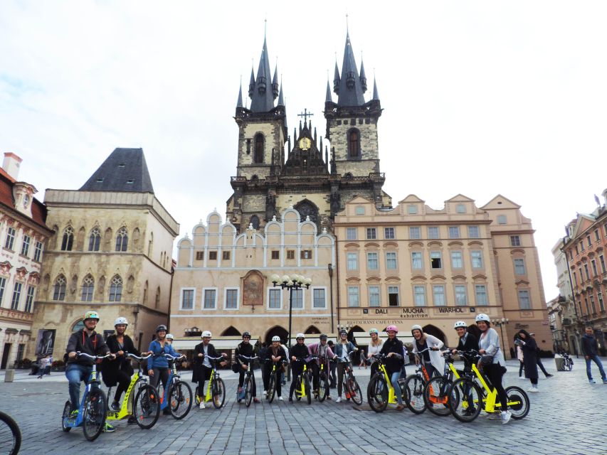 Prague: Highlights Tour on e-Scooter or eBike - David Černý’s playful side: Franz Kafka Museum and peeing statues
