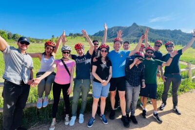 Ride Boulder's Best Guided eBike E-Bike Tour! Electric eBike - Stop-by-stop: CU Boulder, The Hill, and the easy campus wow-factor