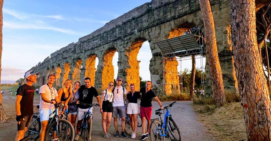 Rome: Appian Way & Catacomb Sunset E-bike Tour with Aperitif - Key things about this Appia Way + Catacombs e-bike experience