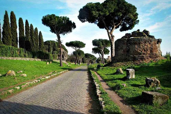 Rome: Appian Way E-bike Tour, Catacombs, Aqueducts & Transfer - Picking up near Cecilia Metella: a quick walk on ancient paving