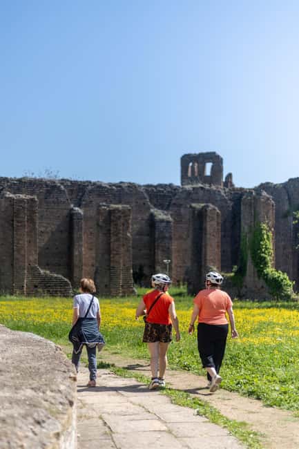 Rome:Appian Way E-bike Tour with Catacombs, Aqueducts & Food - Riding the Appian Way’s ancient landmarks: Maxentius and Cecilia Metella