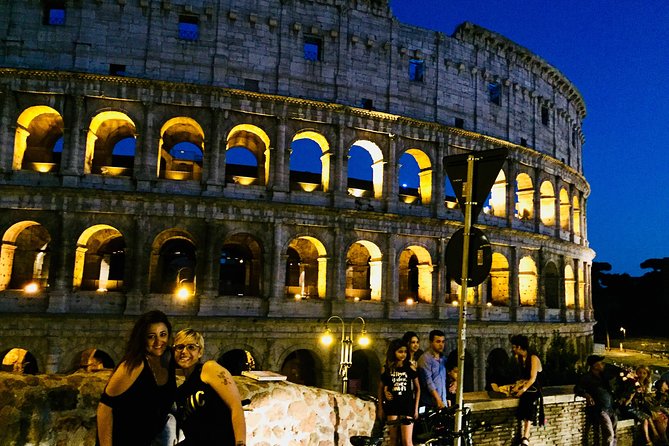 Rome by Night - Ebike Small Group Tour - Food and Wine (Option) - Piazza del Colosseo terrace finish