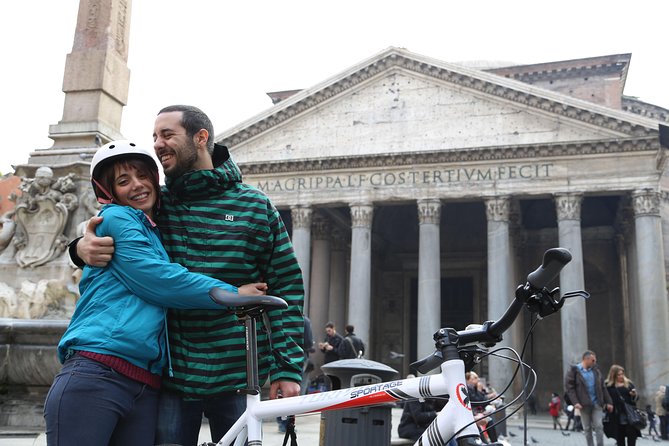 Rome E-Bike Tour – Premium Small Group with Local Guide - The square stops: the wedding-cake monument and Trajan’s scale