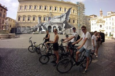 Rome Highlights by E-Bicycle Small group - Meeting at Landimension Travel and Getting Rolling Fast